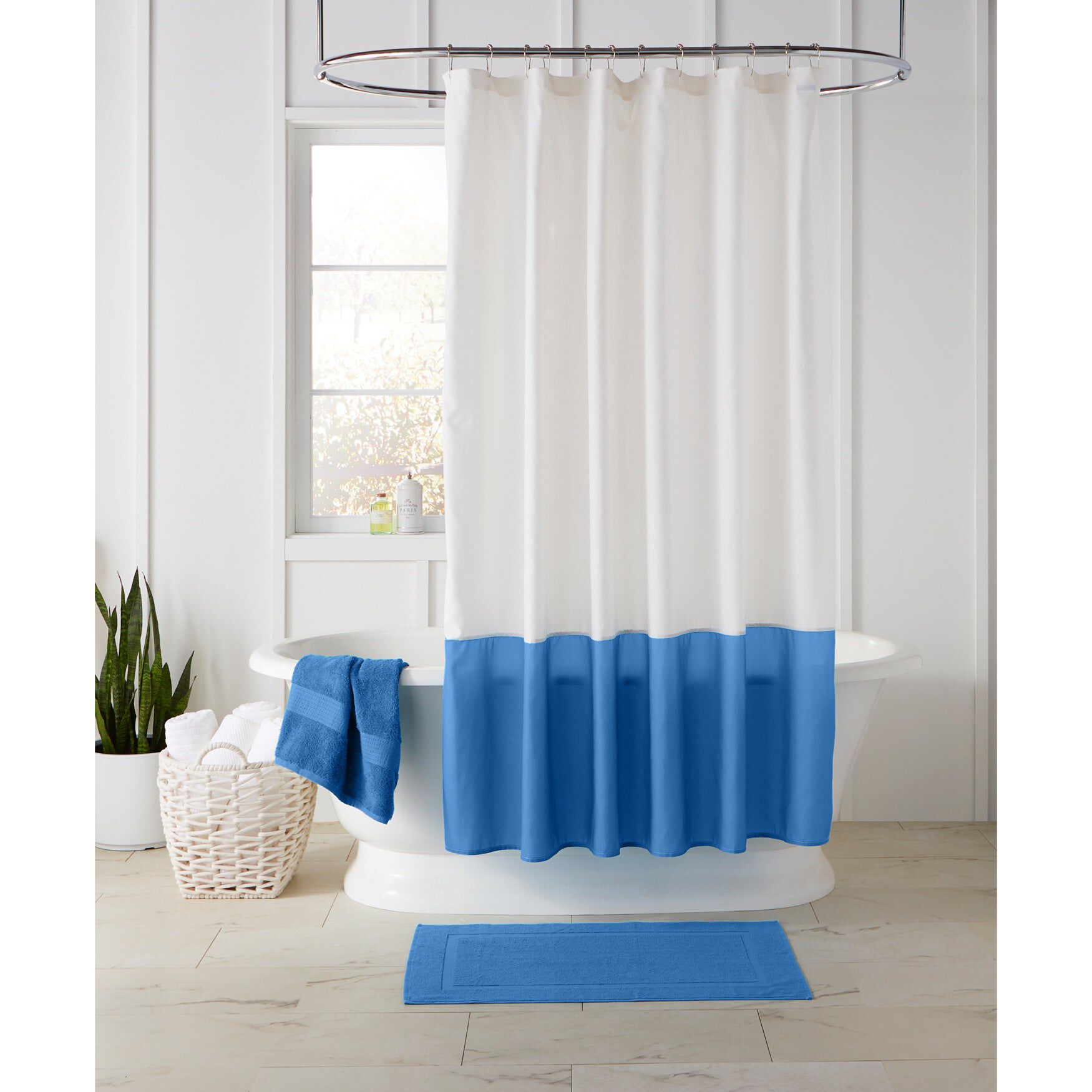 BH Studio Colorblock Shower Curtain 14 pc Set