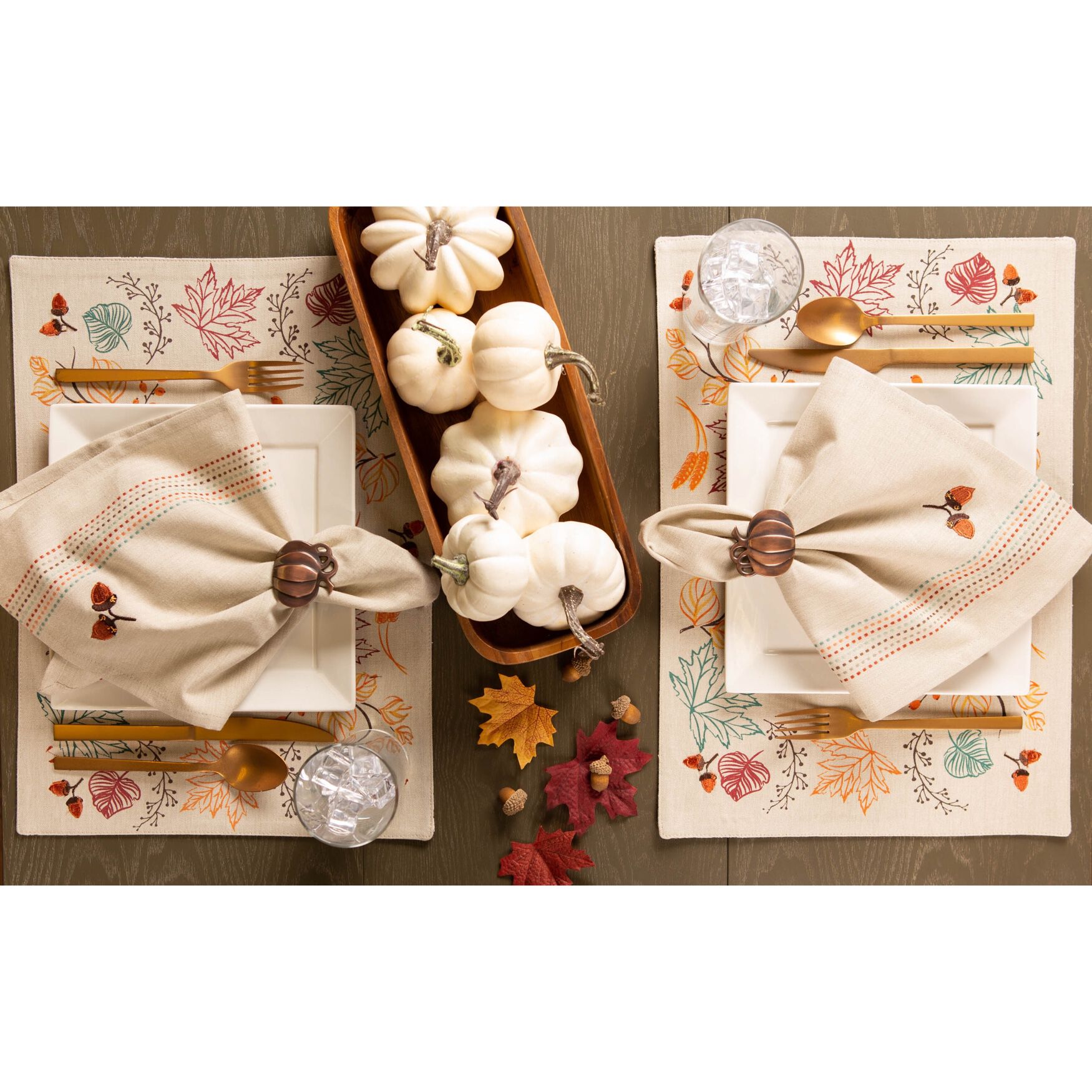 Harvest Pumpkin Napkin Ring, Set of 6, , on-hover image number 1