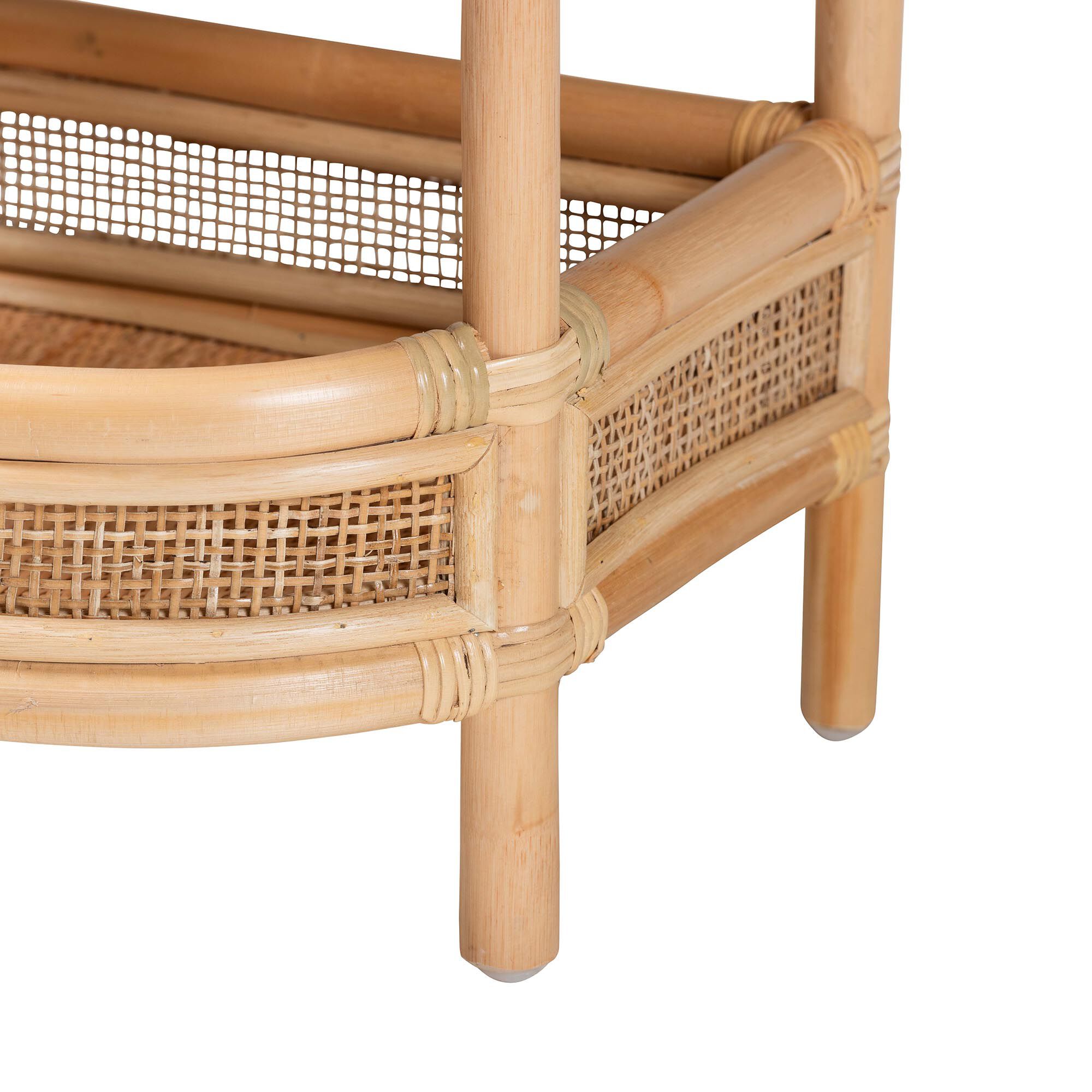 Divitia Bohemian Natural Rattan 1-Drawer Nightstand, NATURAL, alternate image number 7