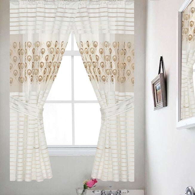 Seraphina Window Curtain, BEIGE GOLD, hi-res image number 0