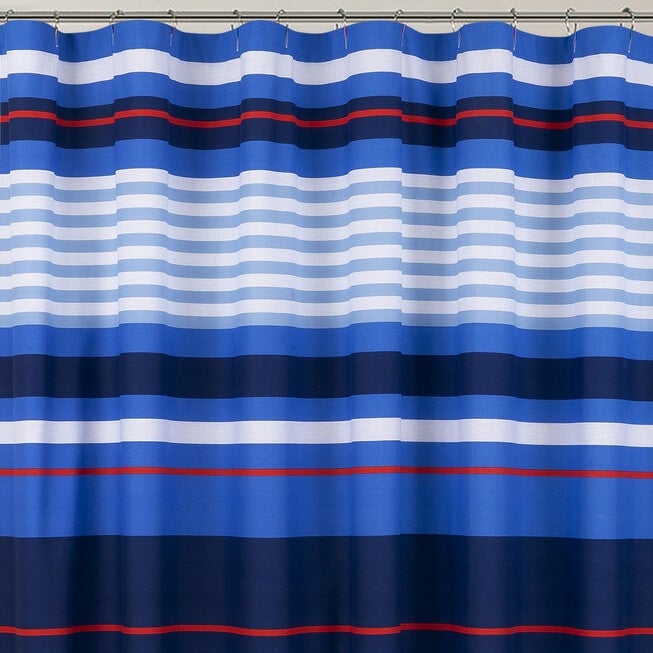 Harbor Stripe Shower Curtain, , on-hover image number 1