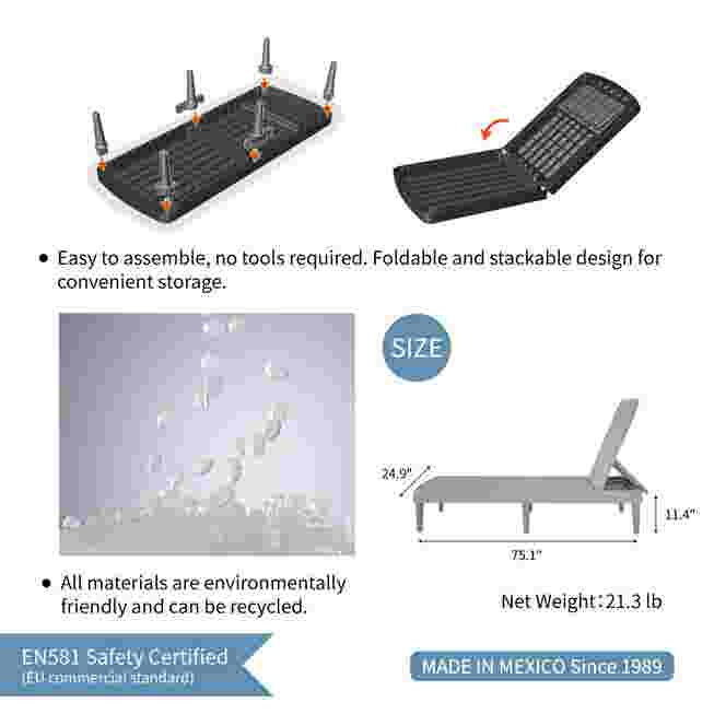 Tahiti chaise lounge product details