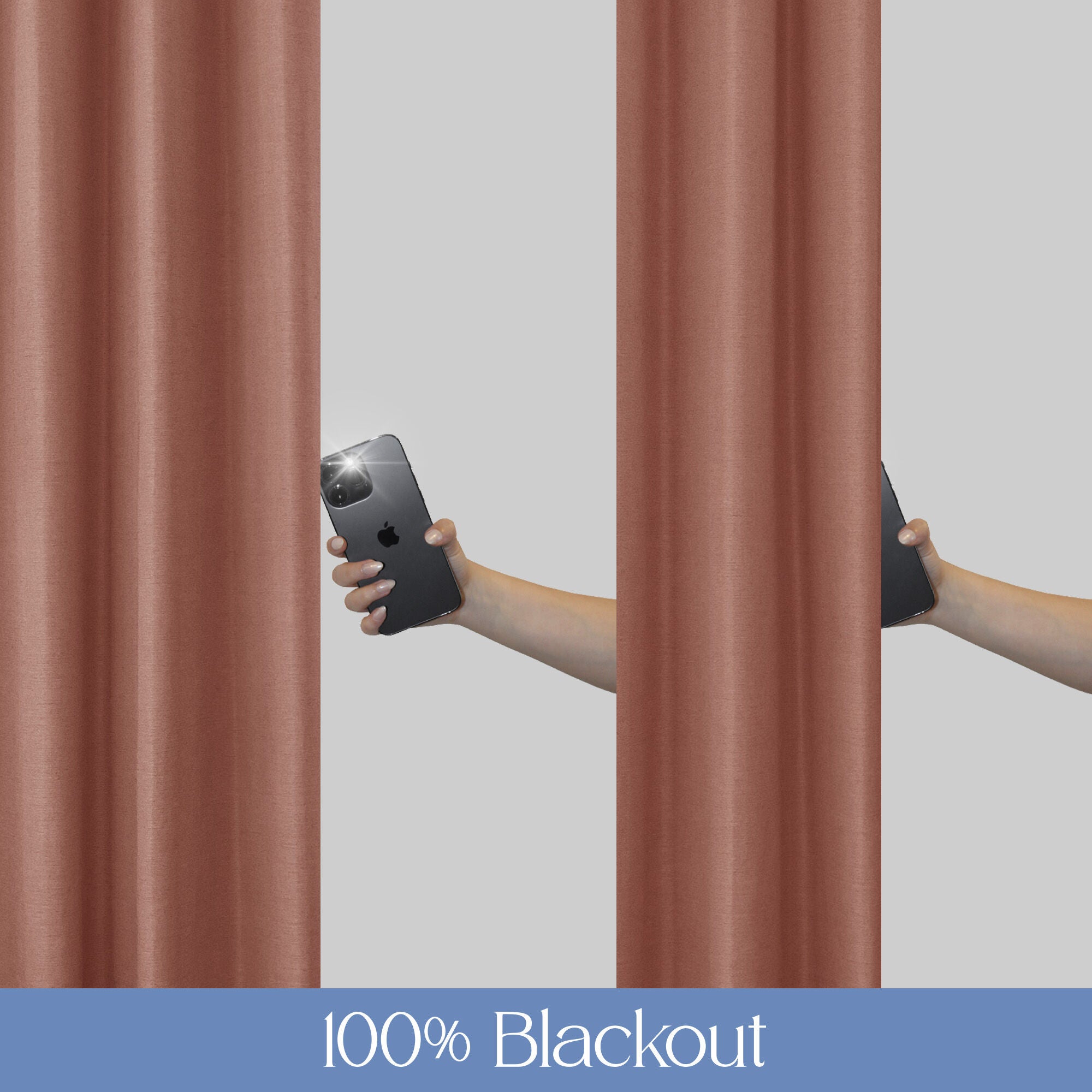 Brushed 100% Blackout Grommet Pair, CLAY, alternate image number 5