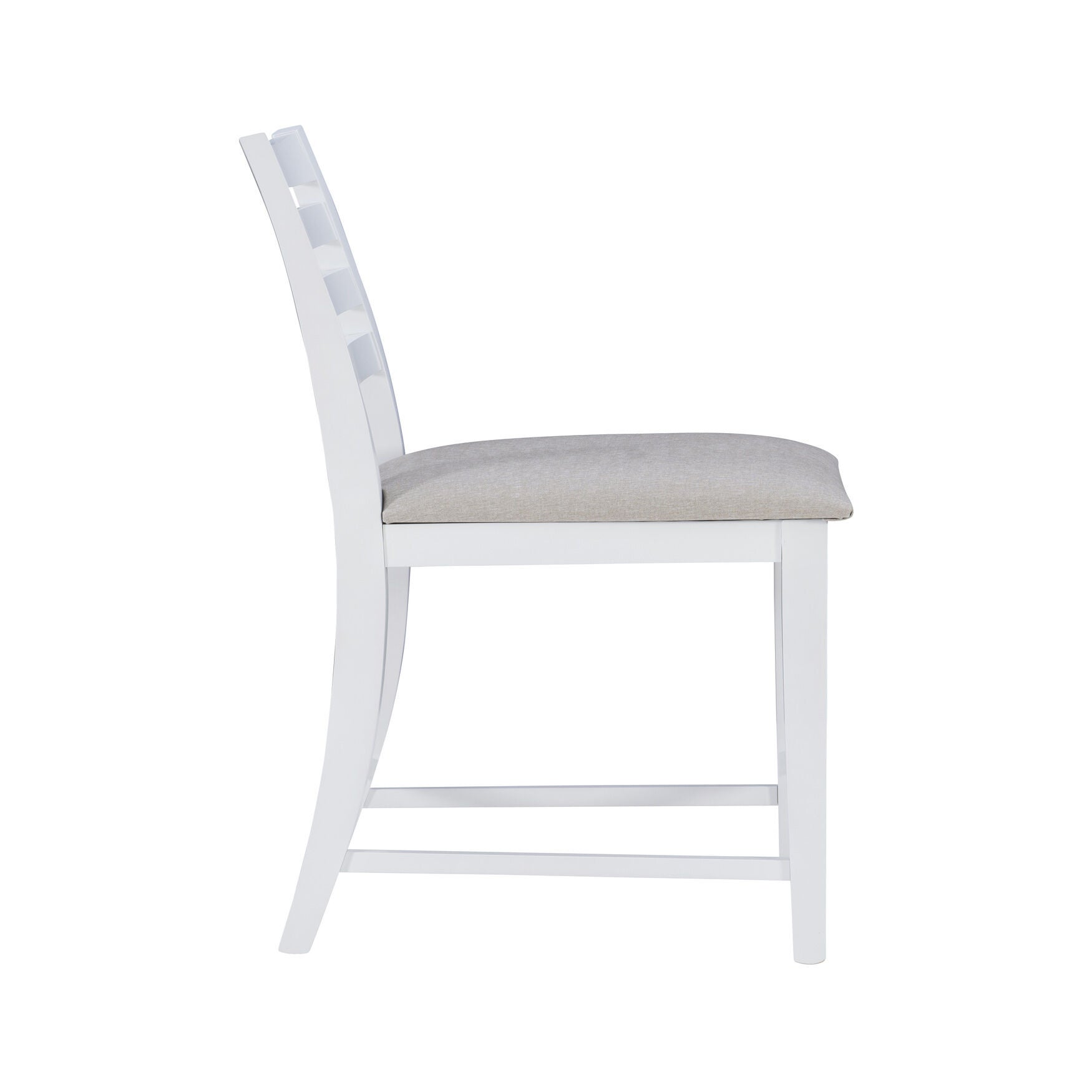 Flynn Counter Stool White Upholstered Set of 2, , alternate image number 2