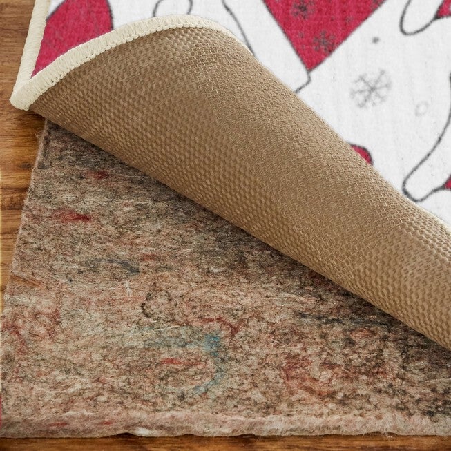 Santa Hats Red Kitchen Rug, , alternate image number null