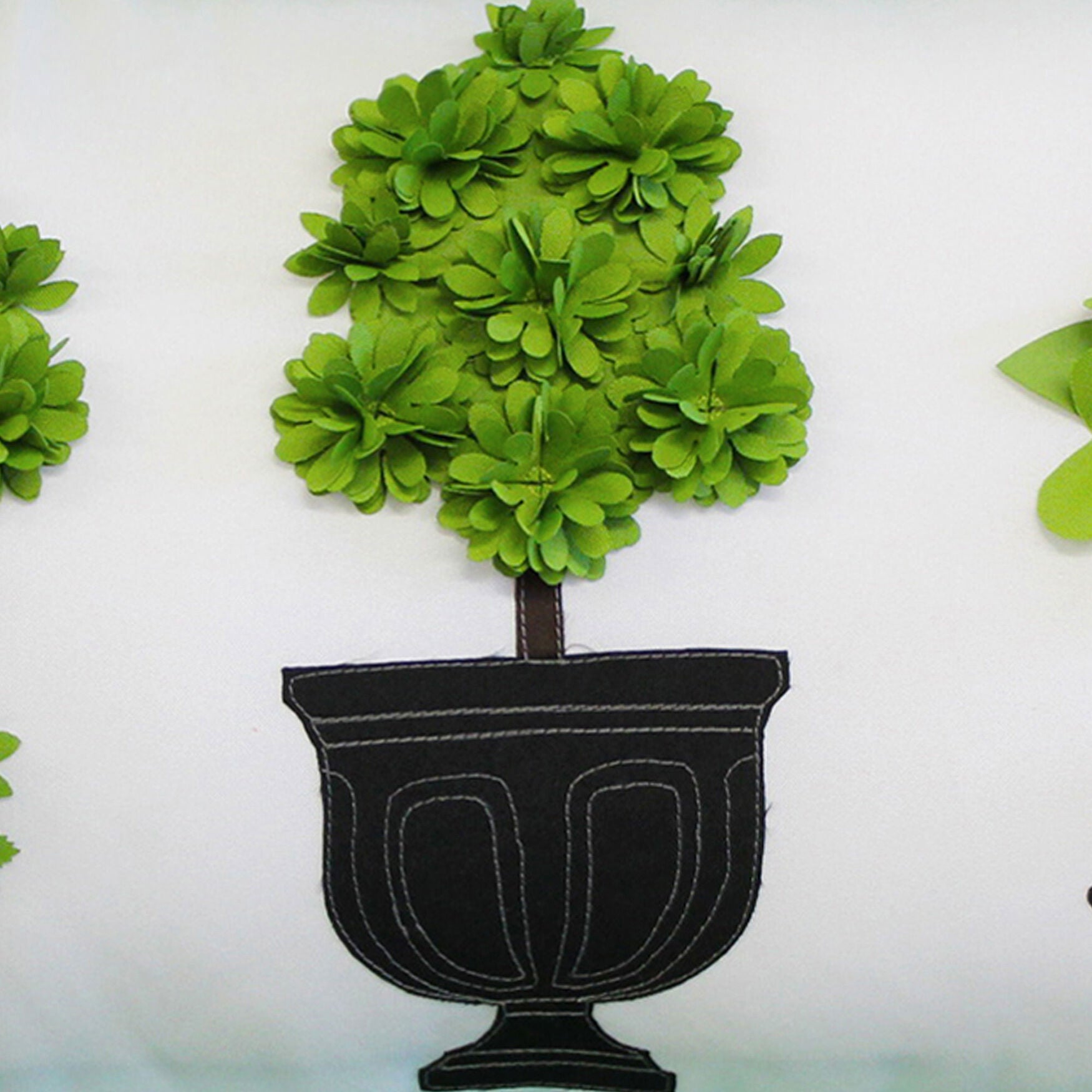 Indoor/Outdoor Dimensional Potted Topiary With Embroidery Decorative Throw Pillow 13X25, Multi, , alternate image number 6