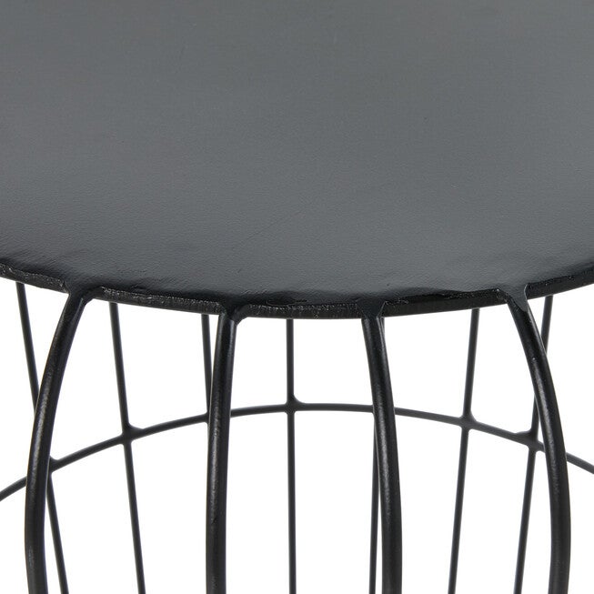 Grey Tin Industrial Outdoor Accent Table, , alternate image number 2