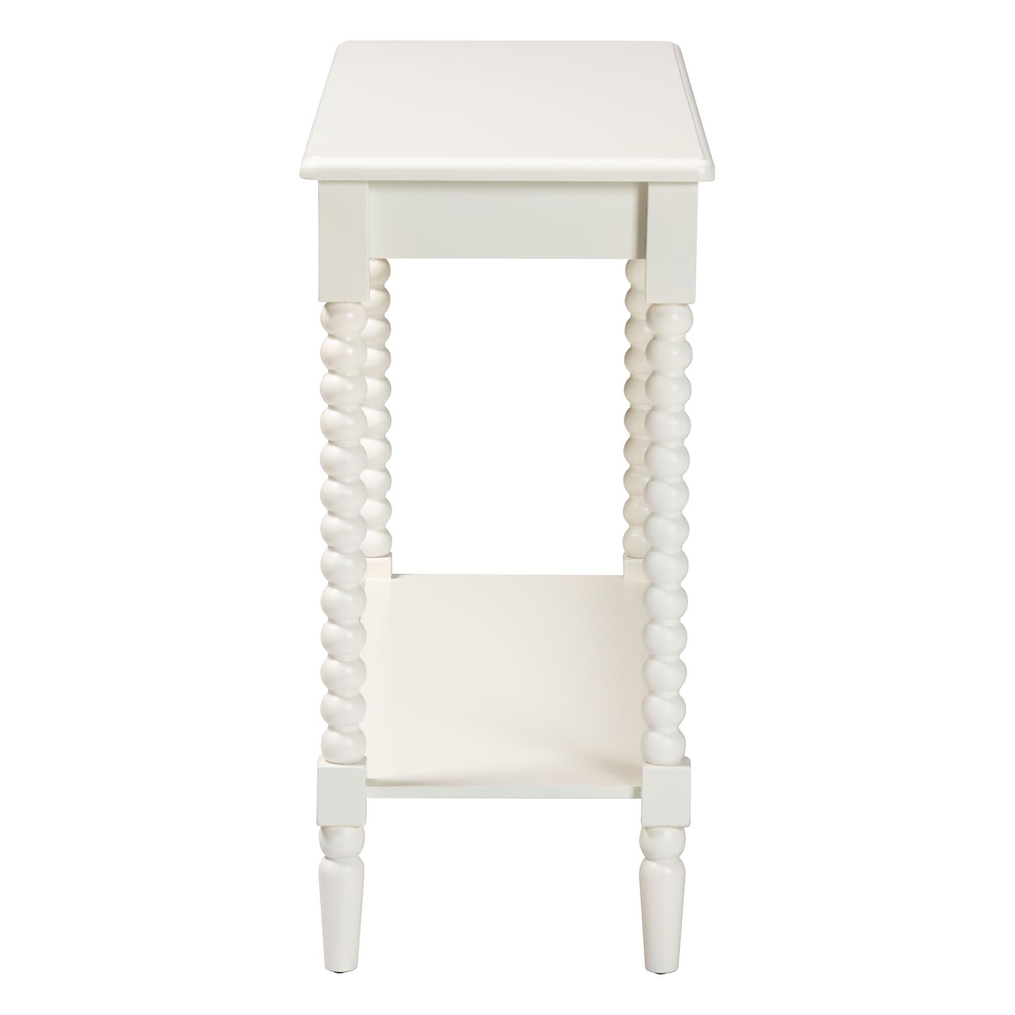 Bayard Console Table with Bobbin Legs, WHITE, alternate image number 3