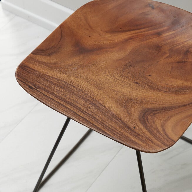 Brown Iron Rustic Stool, , alternate image number null
