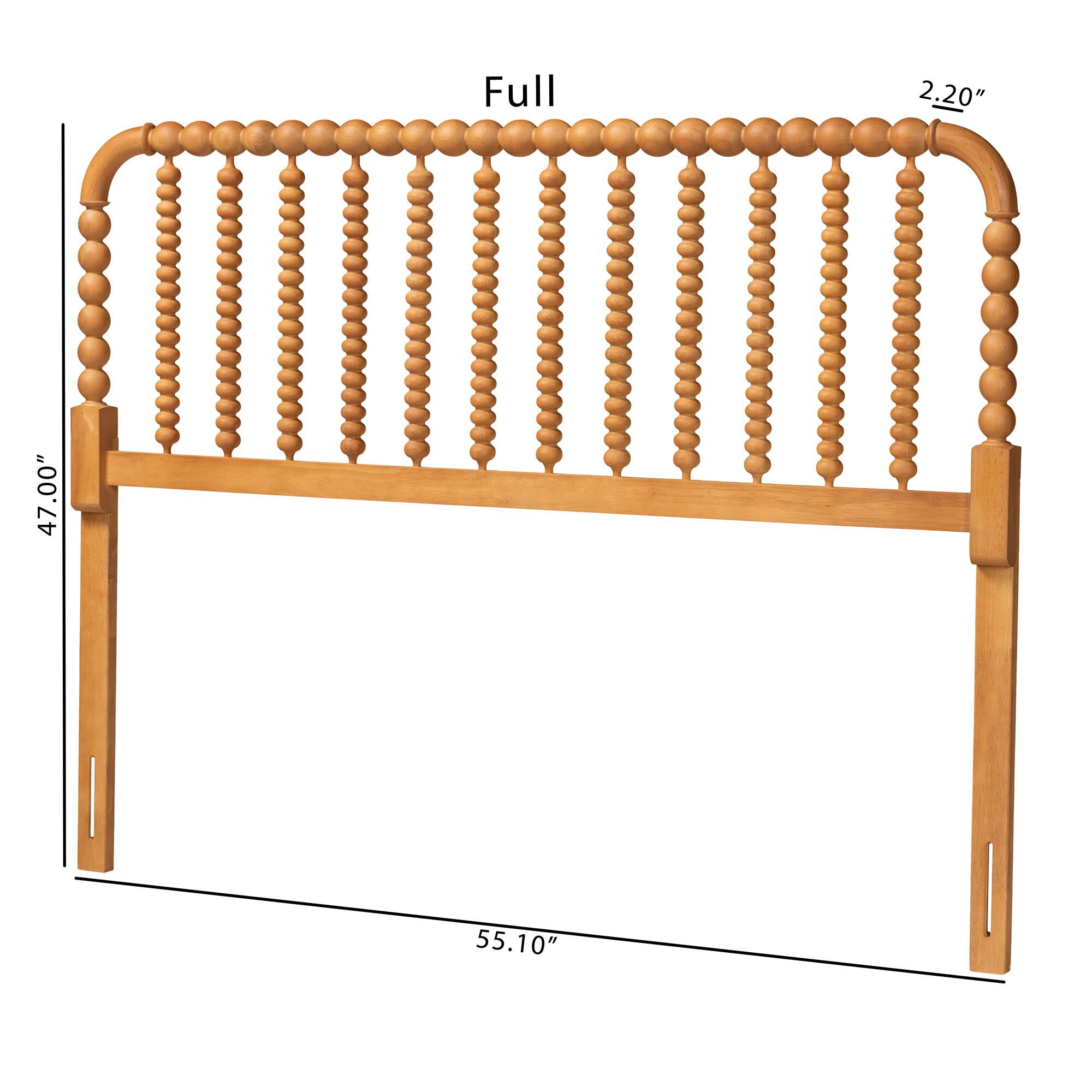 Finley Turned Bobbin Headboard, BROWN, alternate image number 5