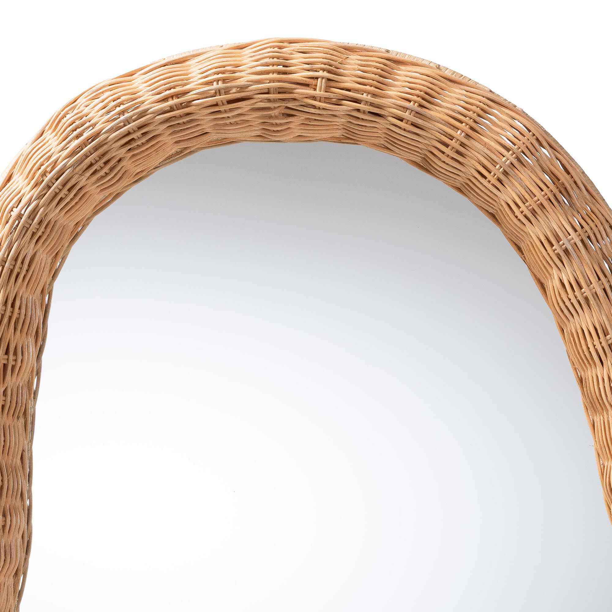 Ulrica Natural Rattan Wall Mirror, HONEY, alternate image number 2