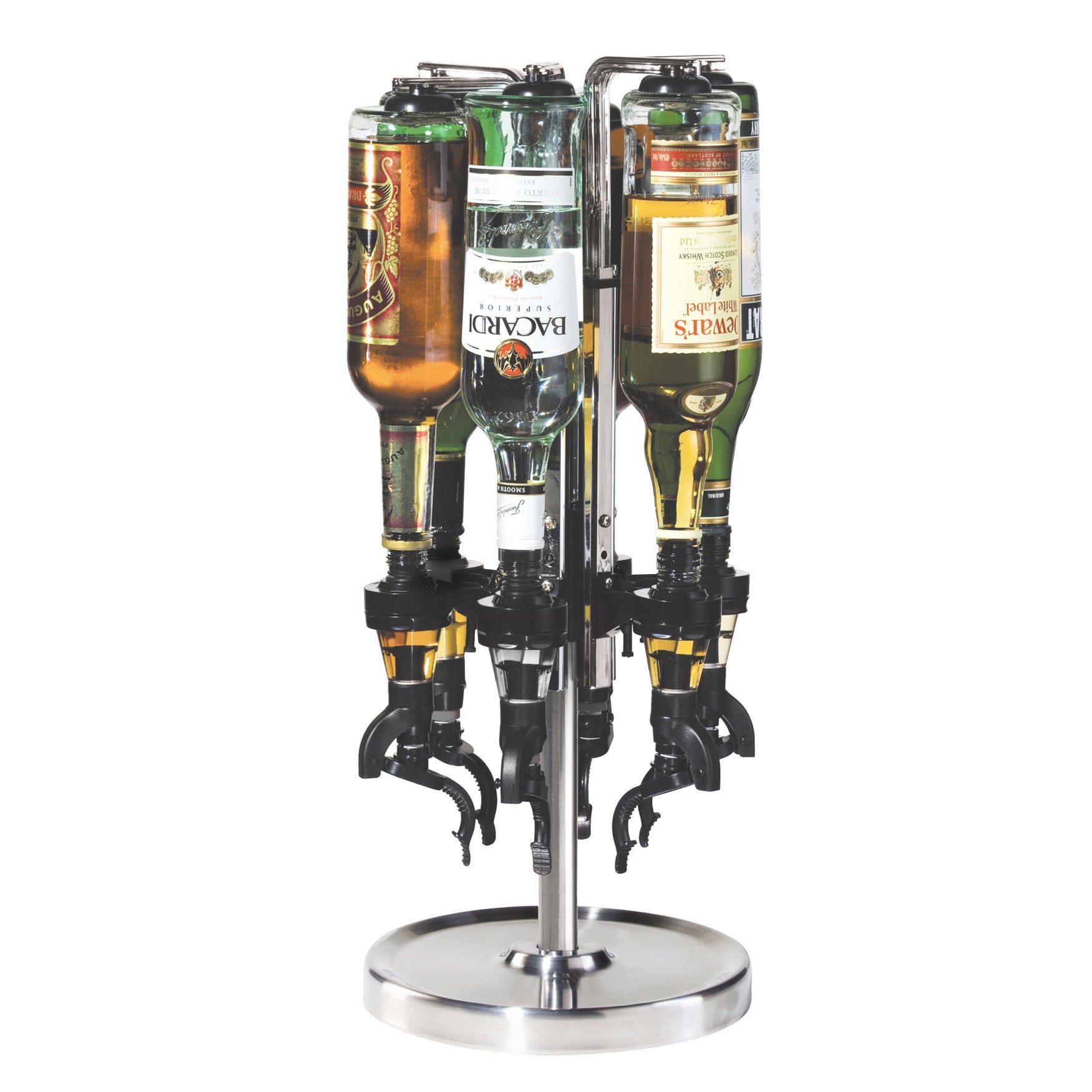 6-Bottle Rotating Liquor Dispenser