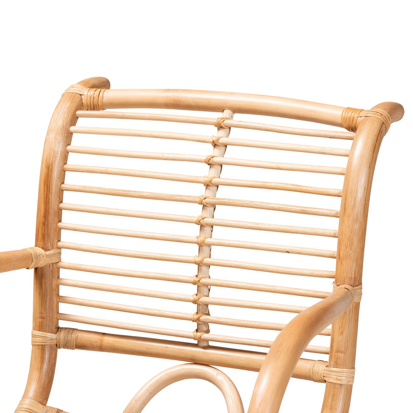 Seminyak Modern Bohemian Natural Rattan Lounge Chair, , alternate image number 4