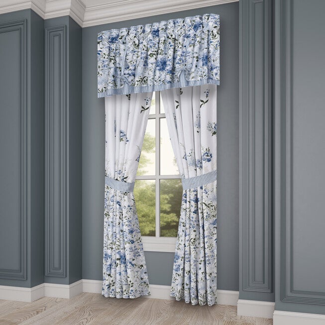 Kourtney Tieup Window Valance, BLUE, alternate image number 1