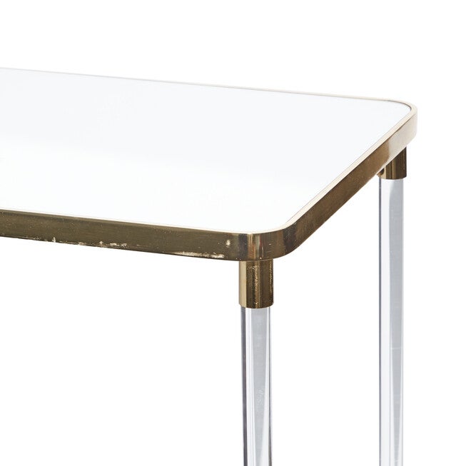 Clear Contemporary Acrylic Console Table, 32 x 44, , alternate image number null