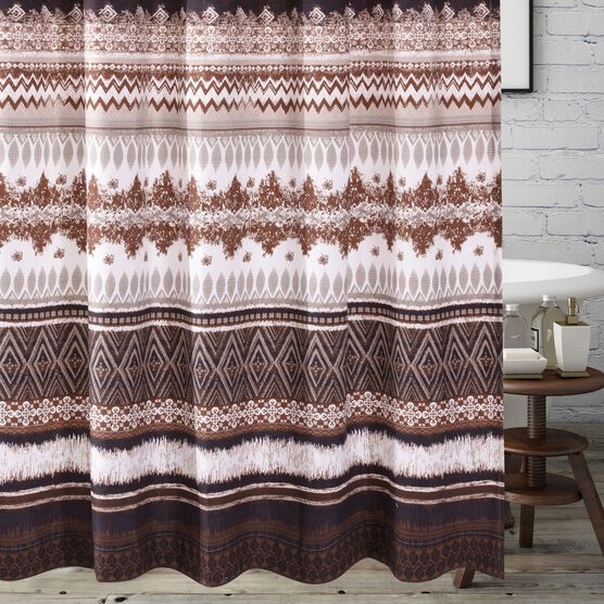 Southwest Latte Bath Shower Curtain, LATTE, hi-res image number null