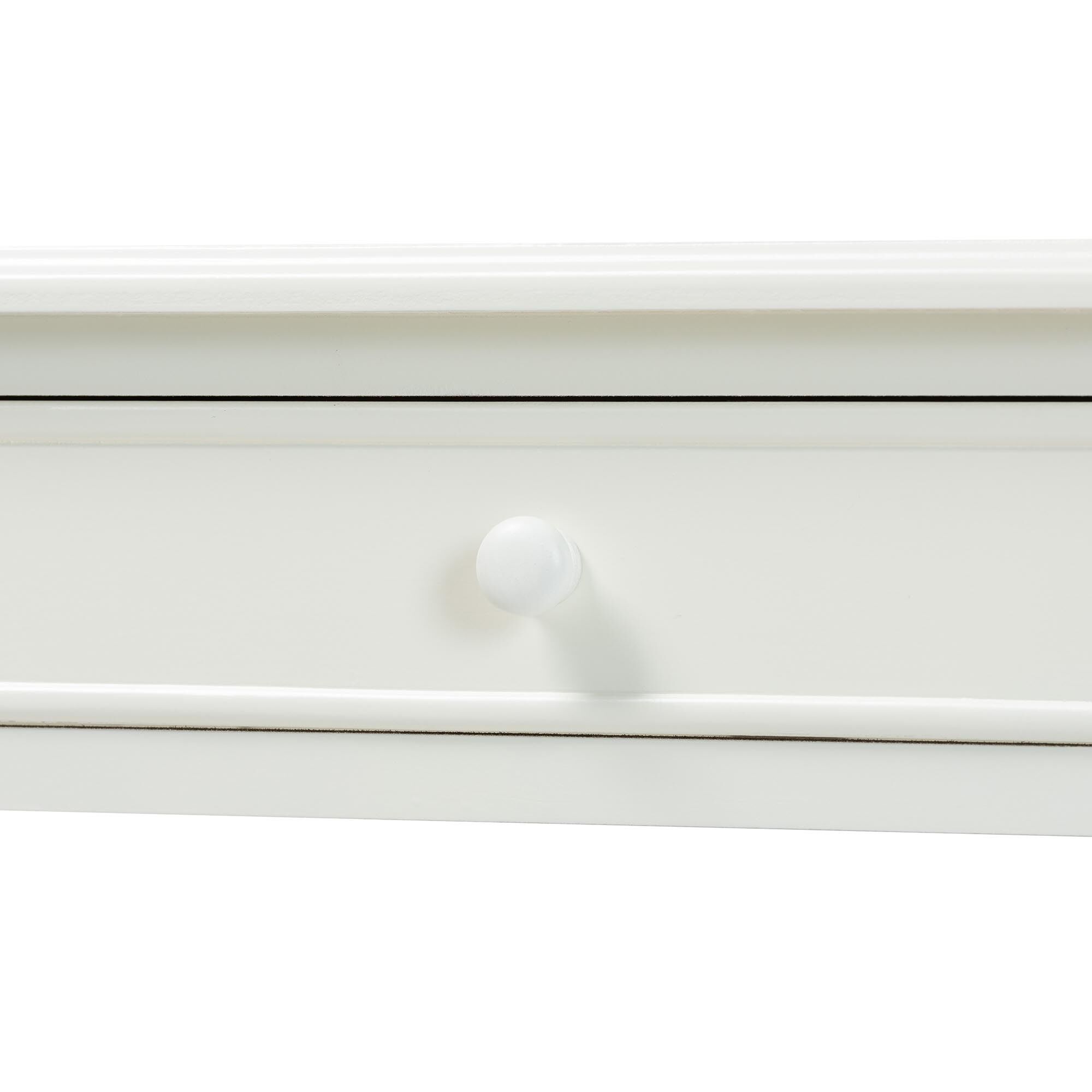 Malinda Classic Black Wood 2-Drawer Console Table with Spindle Legs, WHITE, alternate image number 6