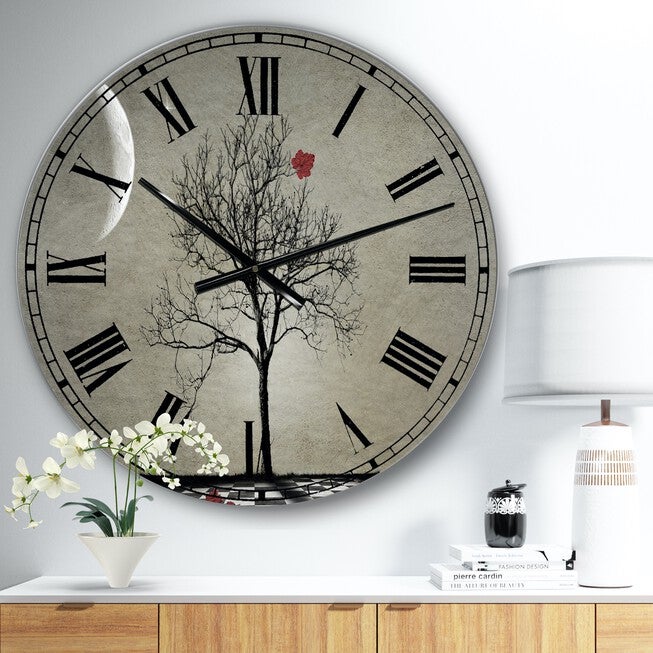 Inevitable Large Cottage Wall Clock, BLACK, hi-res image number null