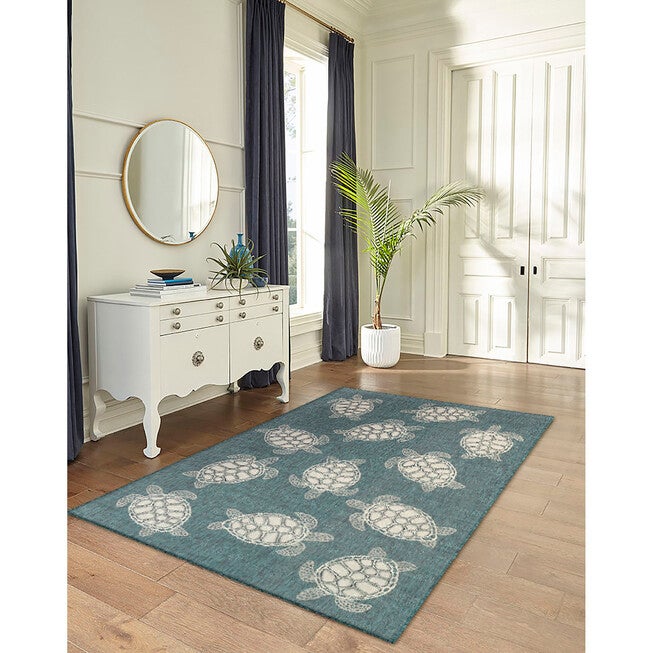 Liora Manne Carmel Seaturtles Indoor/Outdoor Rug, , on-hover image number 1