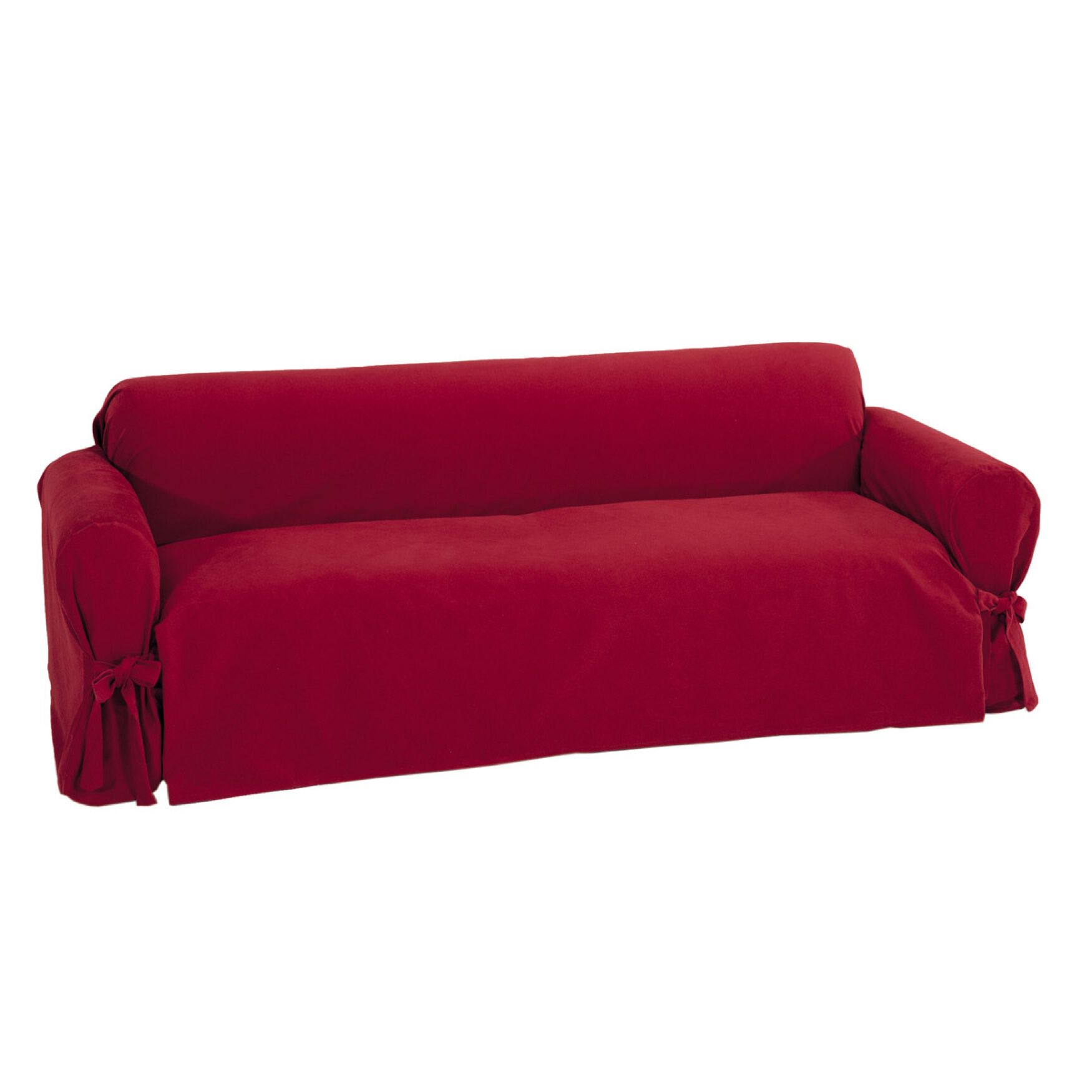 Twill 1-Pc. Slipcover , RED, hi-res image number 0