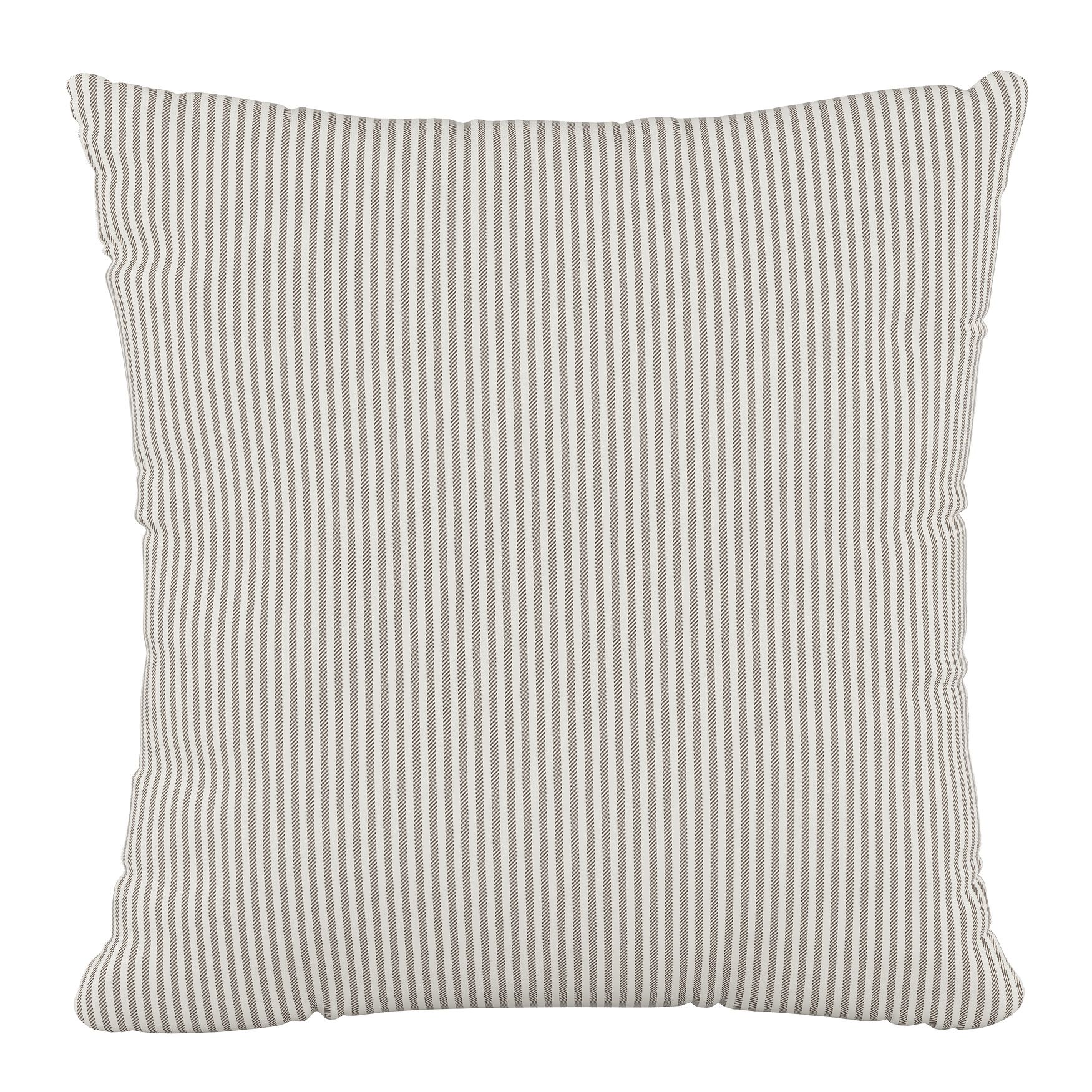 Stripe Fluffed Polyester 18 inchesSq. Pillow, TAUPE, hi-res image number 0