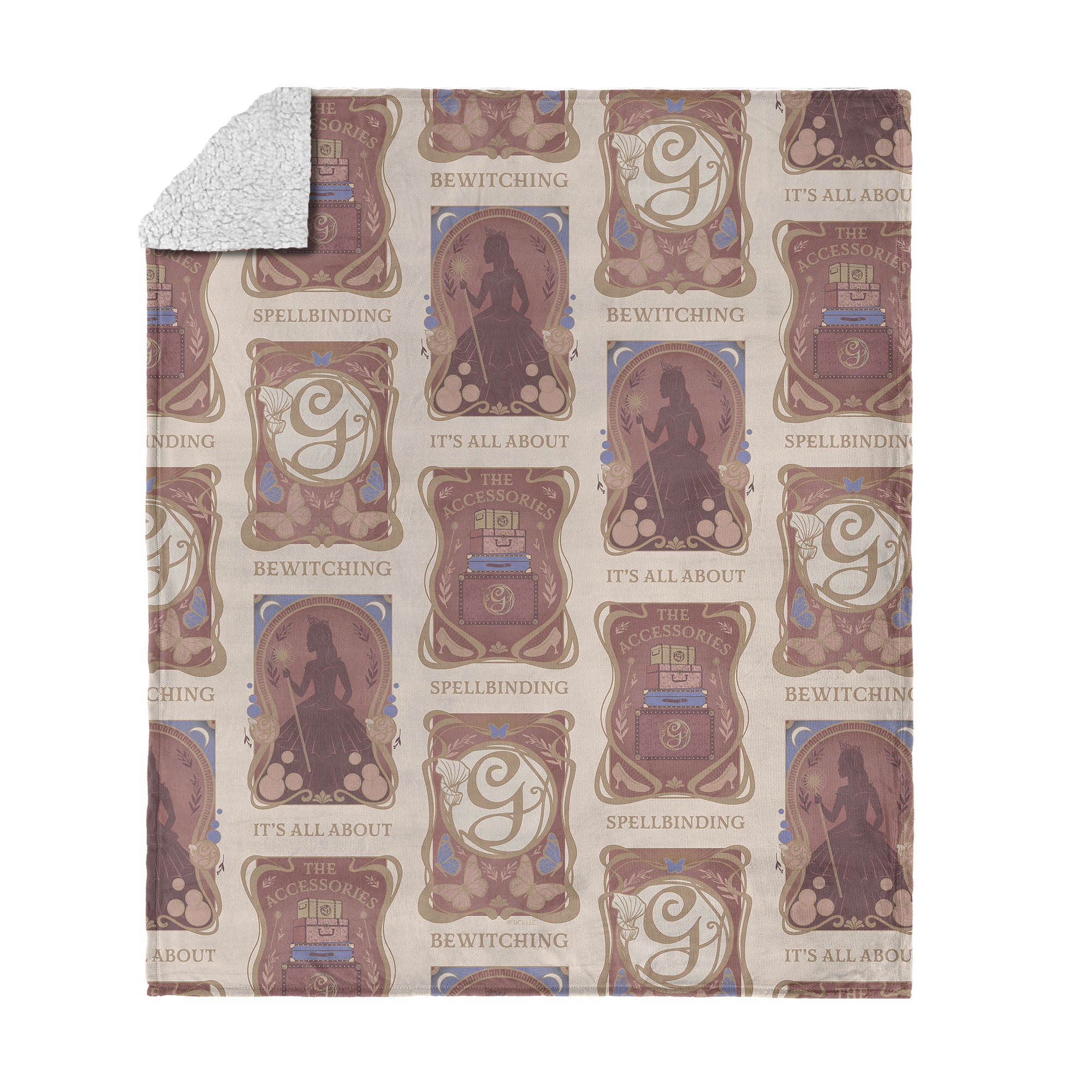 Wicked It's All About Silk Touch Sherpa Throw Blanket 50x60 inches, BROWN, hi-res image number 0