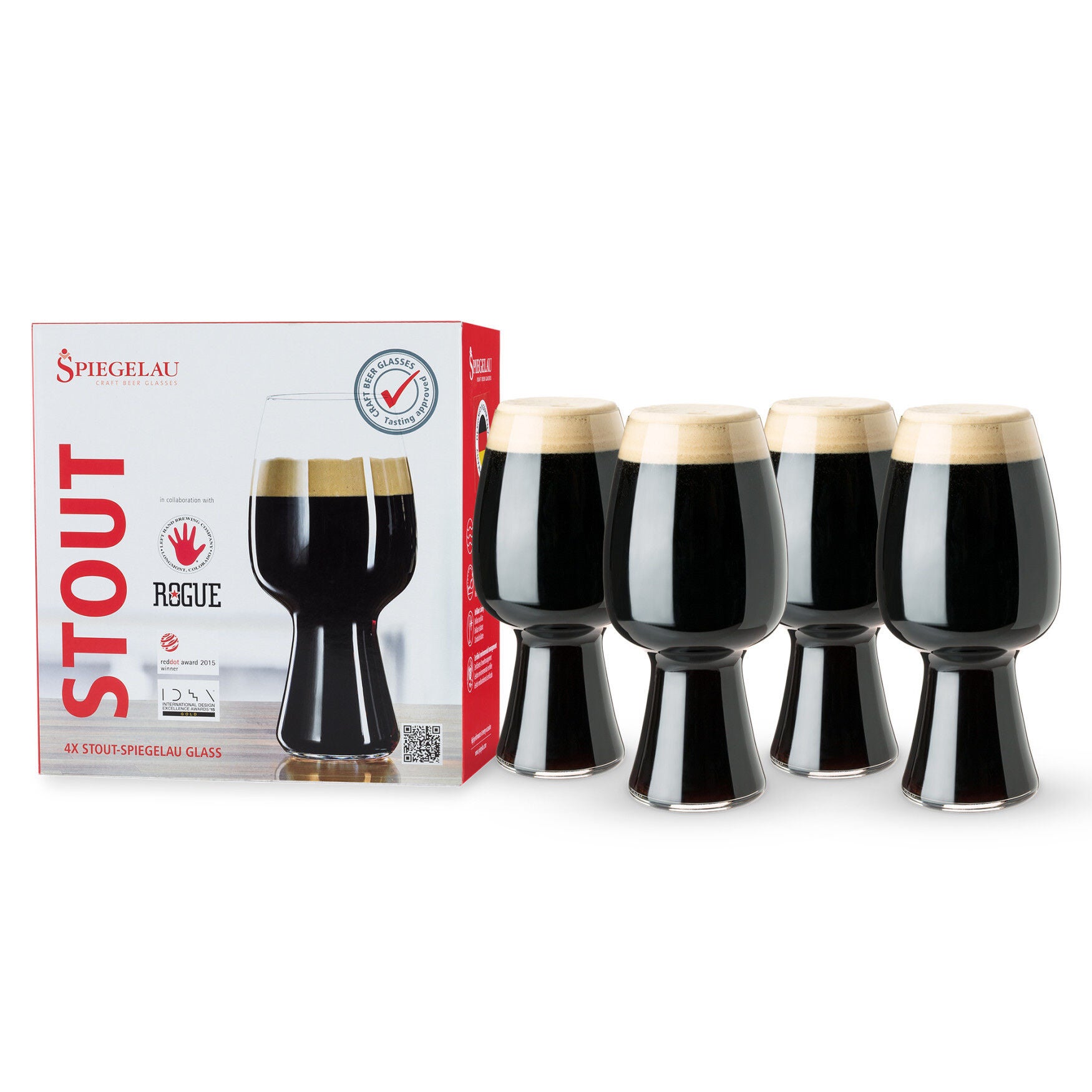 21 Oz Stout Glass (Set Of 4), CLEAR, hi-res image number 0