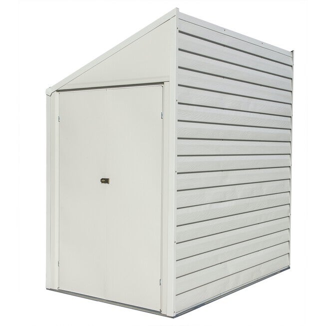 Yardsaver 4 x 7 ft. Steel Storage Shed Pent Roof Eggshell, , alternate image number null