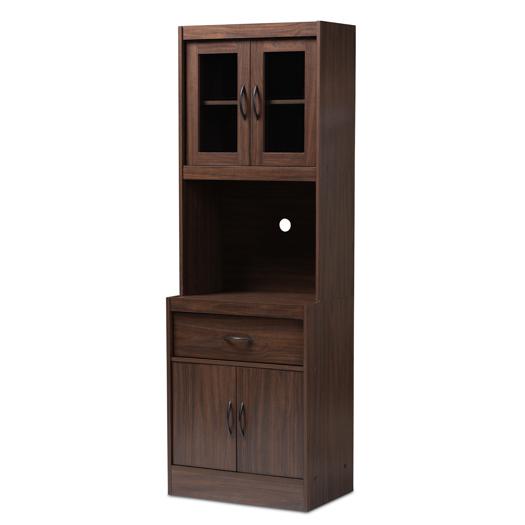 Laurana Kitchen Cabinet And Hutch Furniture, WALNUT BROWN, hi-res image number 0