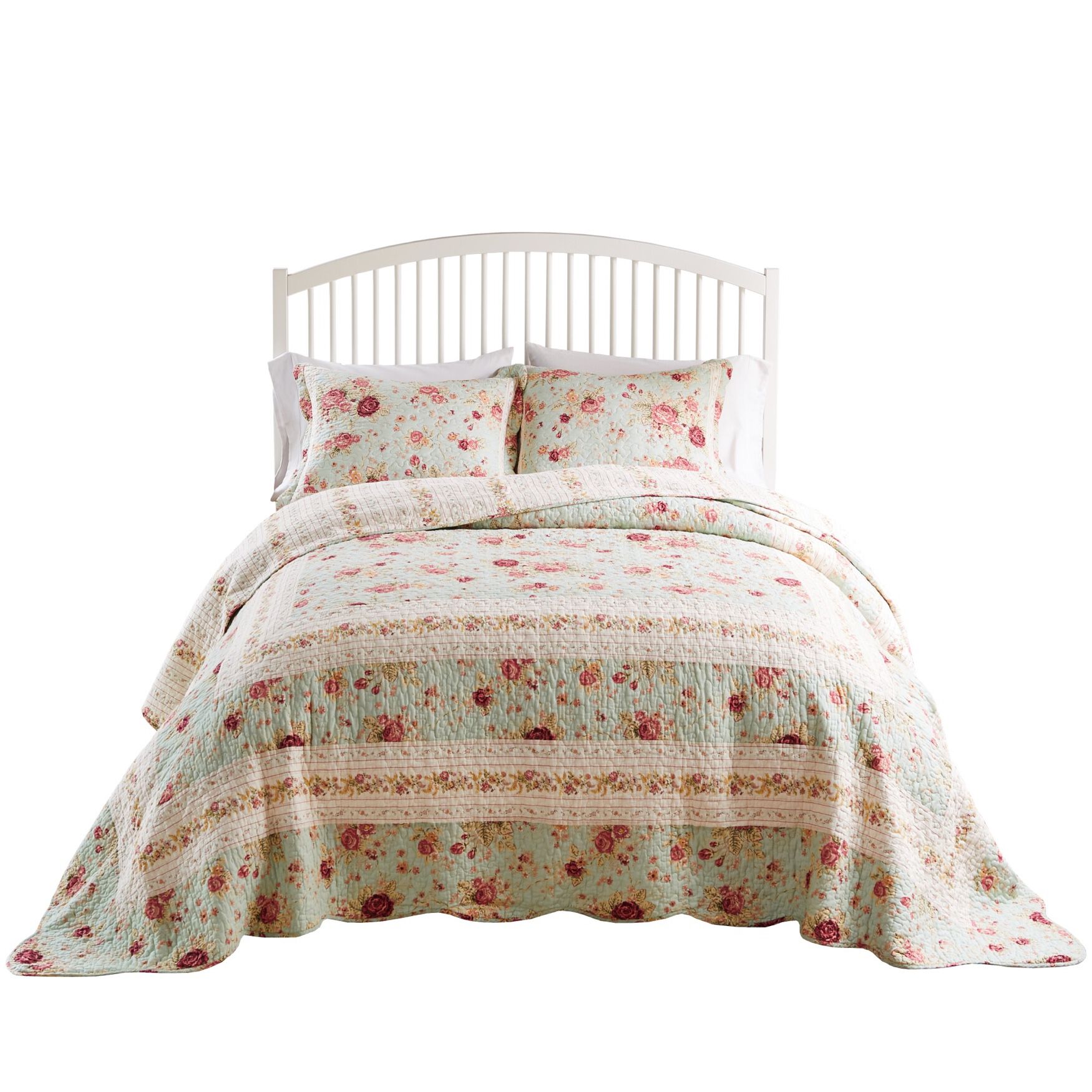 Antique Rose 100% Cotton Bedspread Set, , alternate image number 7