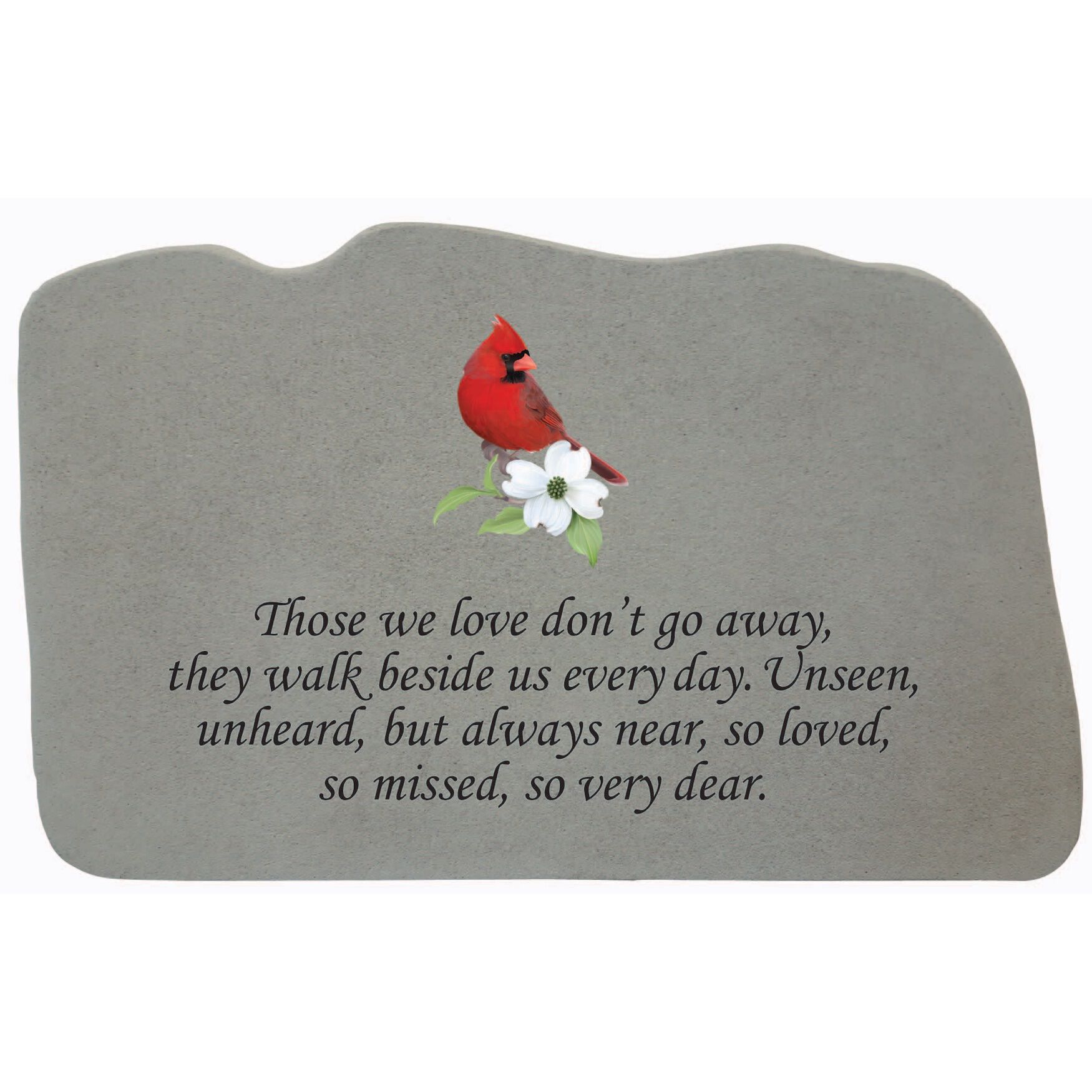 Those We Love Cardinal Garden Memorial Accent Stone, GREY, hi-res image number 0