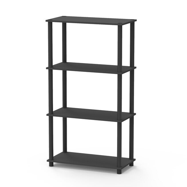 Home Basics 4 Tier Storage Shelf, GREY, hi-res image number null