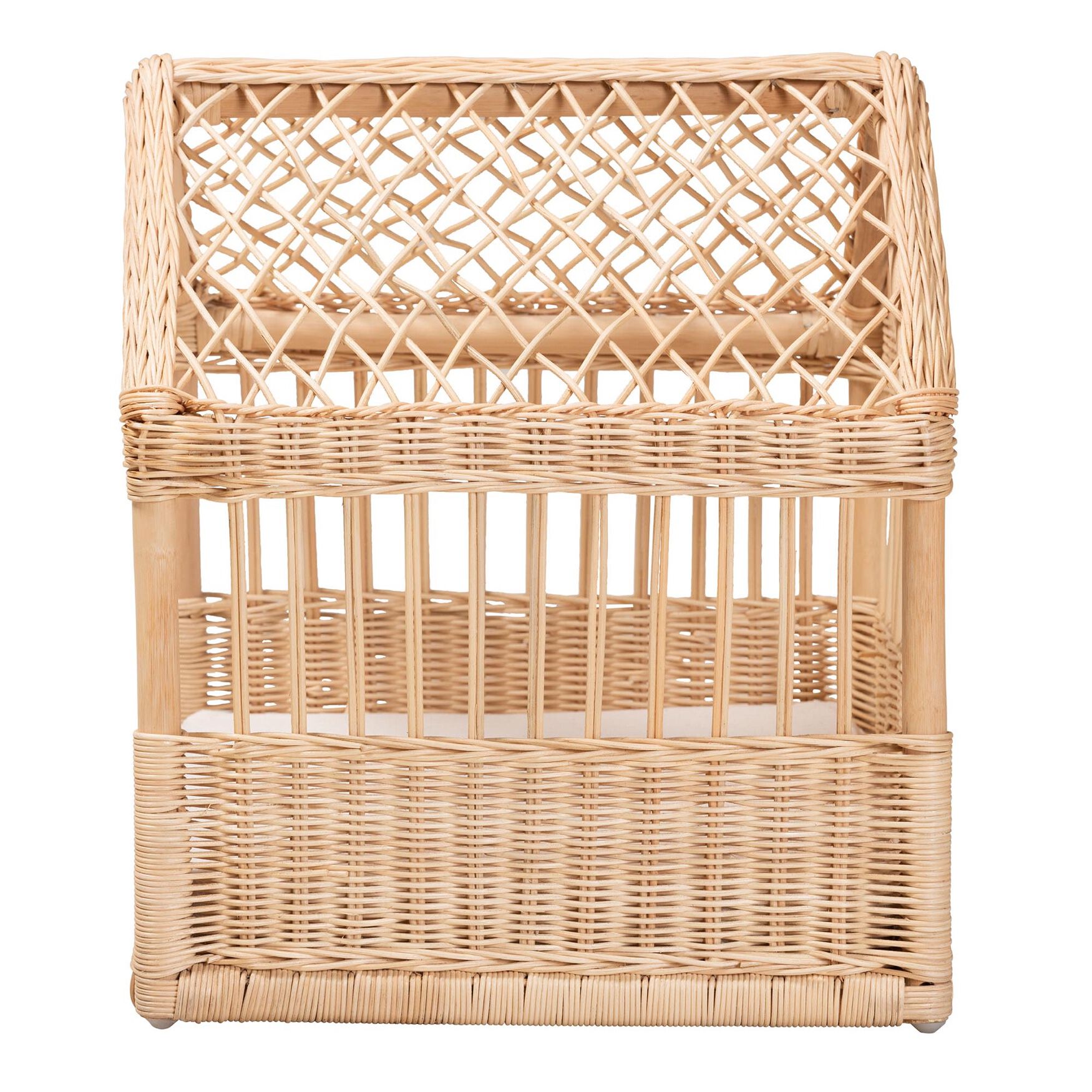 Pieta Modern Bohemian Natural Brown Rattan Pet Bed, , alternate image number 2