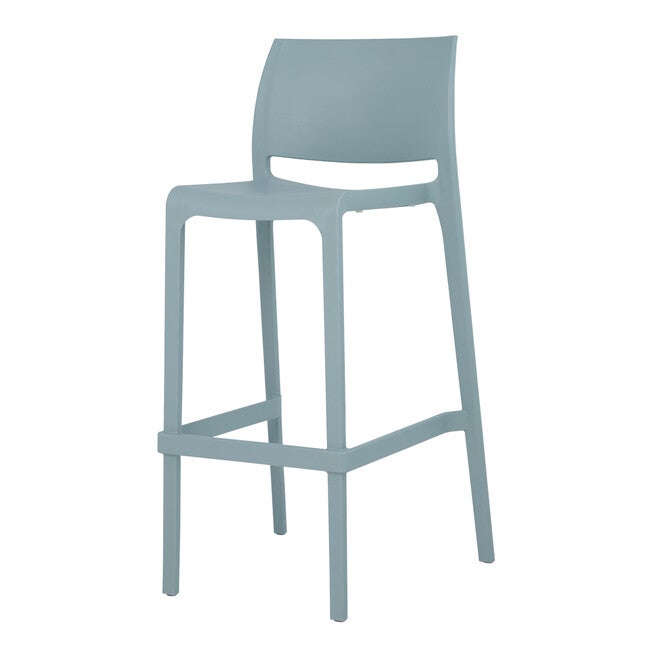 Set of 2 Sensilla Outdoor Stackable Bar Stools, BABY BLUE, alternate image number 2