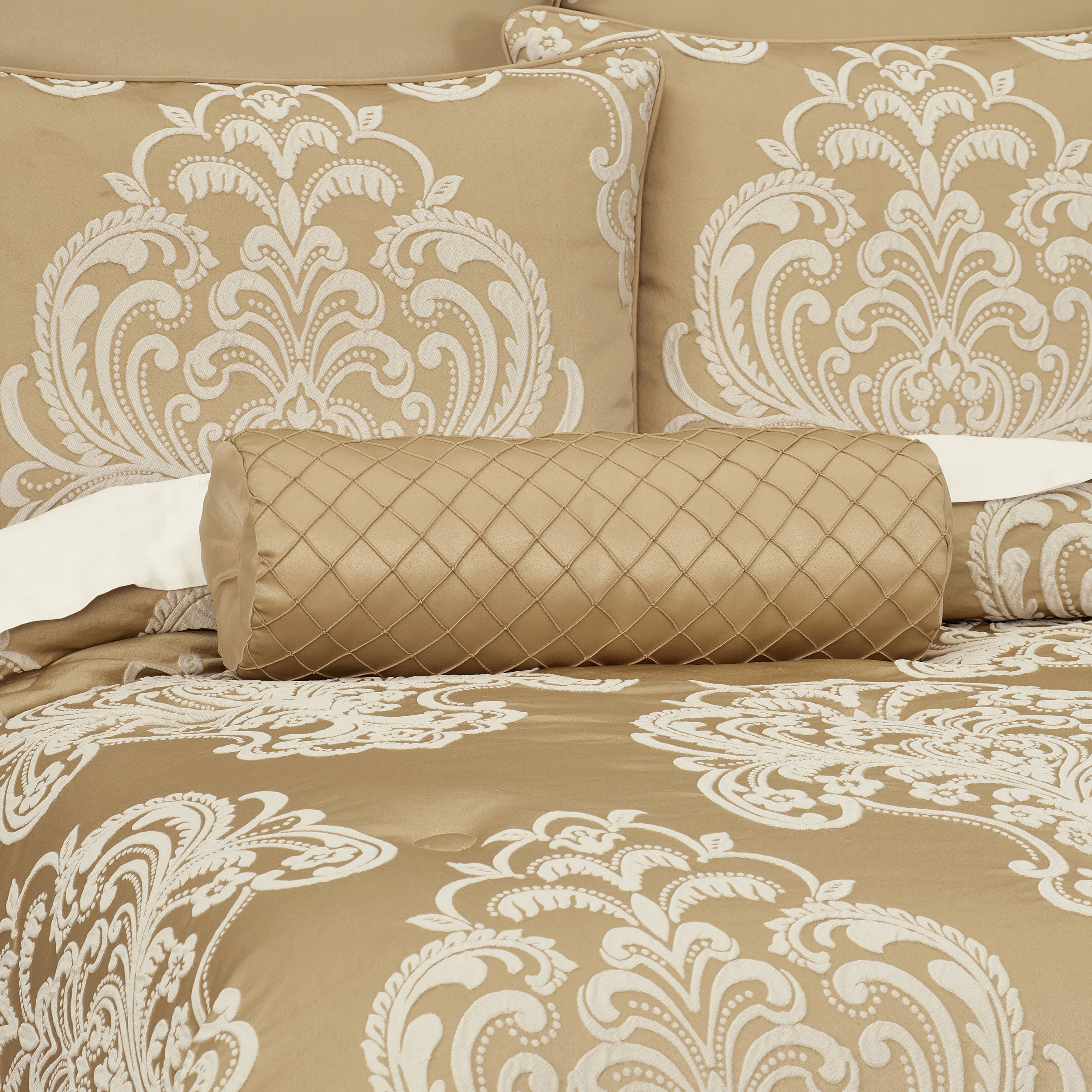 Potenza Bolster Decorative Throw Pillow, GOLD, alternate image number 1