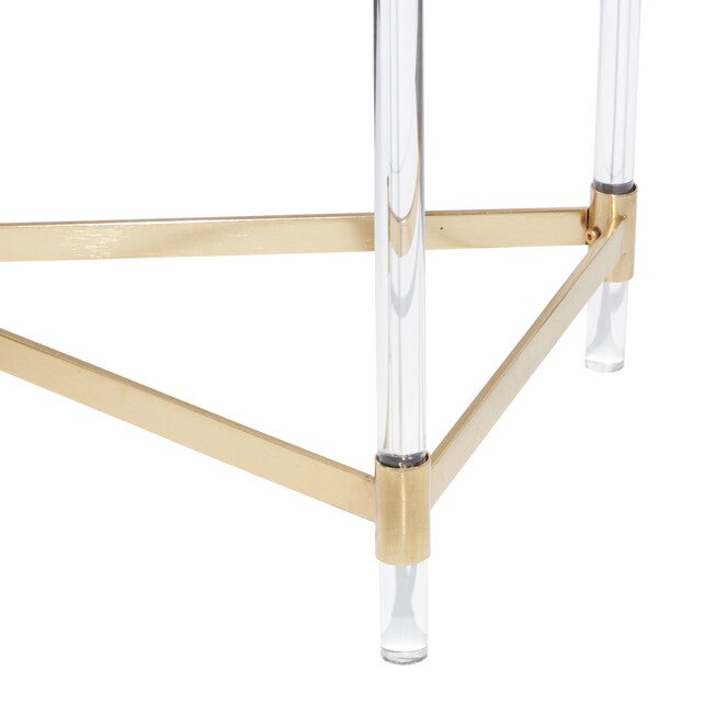 Clear Contemporary Acrylic Console Table, 32 x 44, , alternate image number null