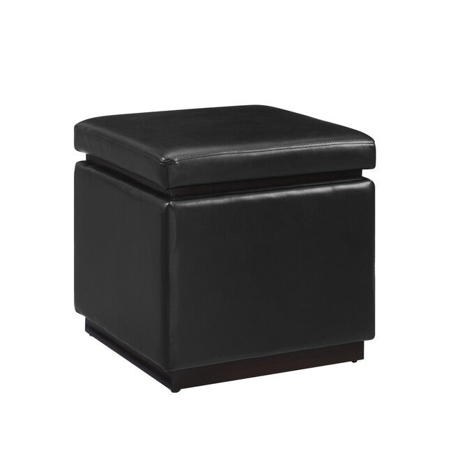 Sunny Square Strg Ottoman Storage Ottomans, BLACK, hi-res image number null