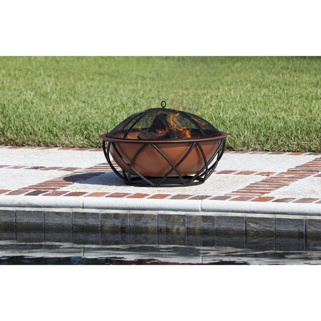 Barzelonia Round Copper Look Fire Pit, , on-hover image number 1