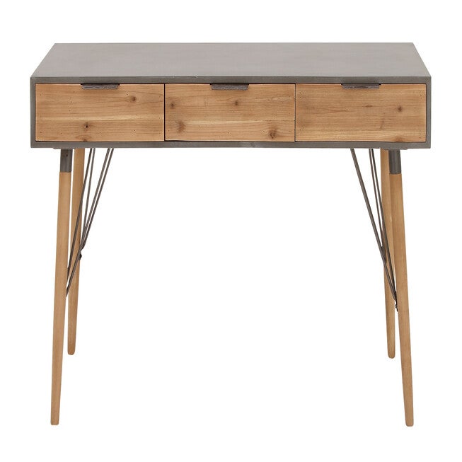 Brown Modern Wood Console Table, 30 x 48, WHITE, hi-res image number 0