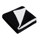 Soft Sherpa Reversible Duvet Cover for Weighted Blanket , CHARCOAL IVORY, hi-res image number null