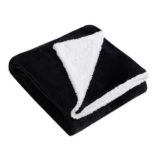 Soft Sherpa Reversible Duvet Cover for Weighted Blanket , CHARCOAL IVORY, hi-res image number null