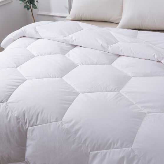 Honeycomb Stitch Down Alternative Comforter, White, , alternate image number null