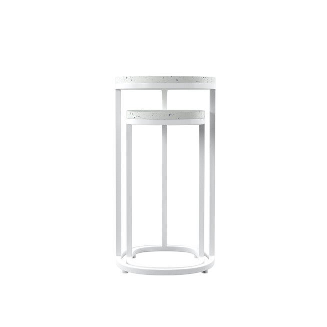 Vicanno Terrazzo Outdoor Nesting Tables 2Pc Set, , on-hover image number null