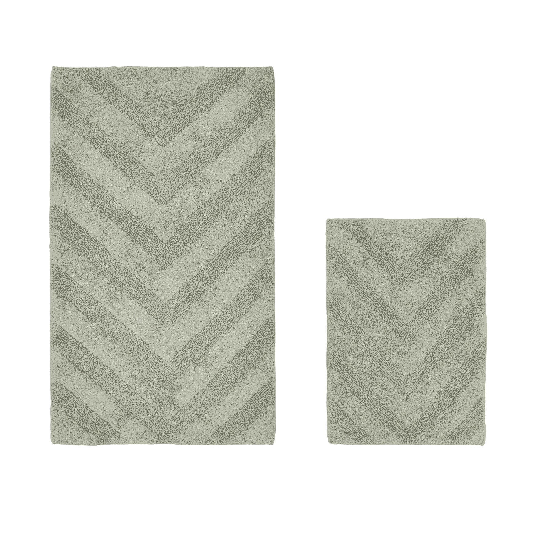 Hugo Collection 100% Cotton 2 Piece (17 inches X 24 inches | 24 inches X 40 inches) Bath Rug Set, SAGE, hi-res image number 0