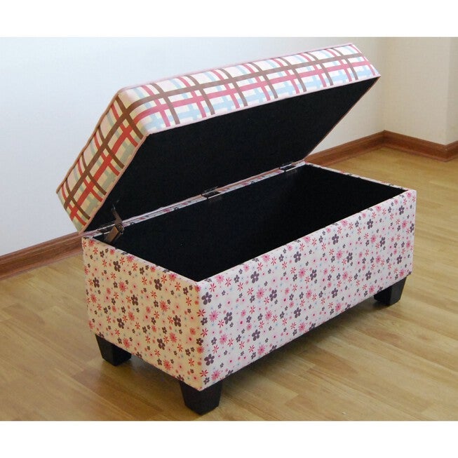 Storage Bench, PLAID FLORAL, hi-res image number null