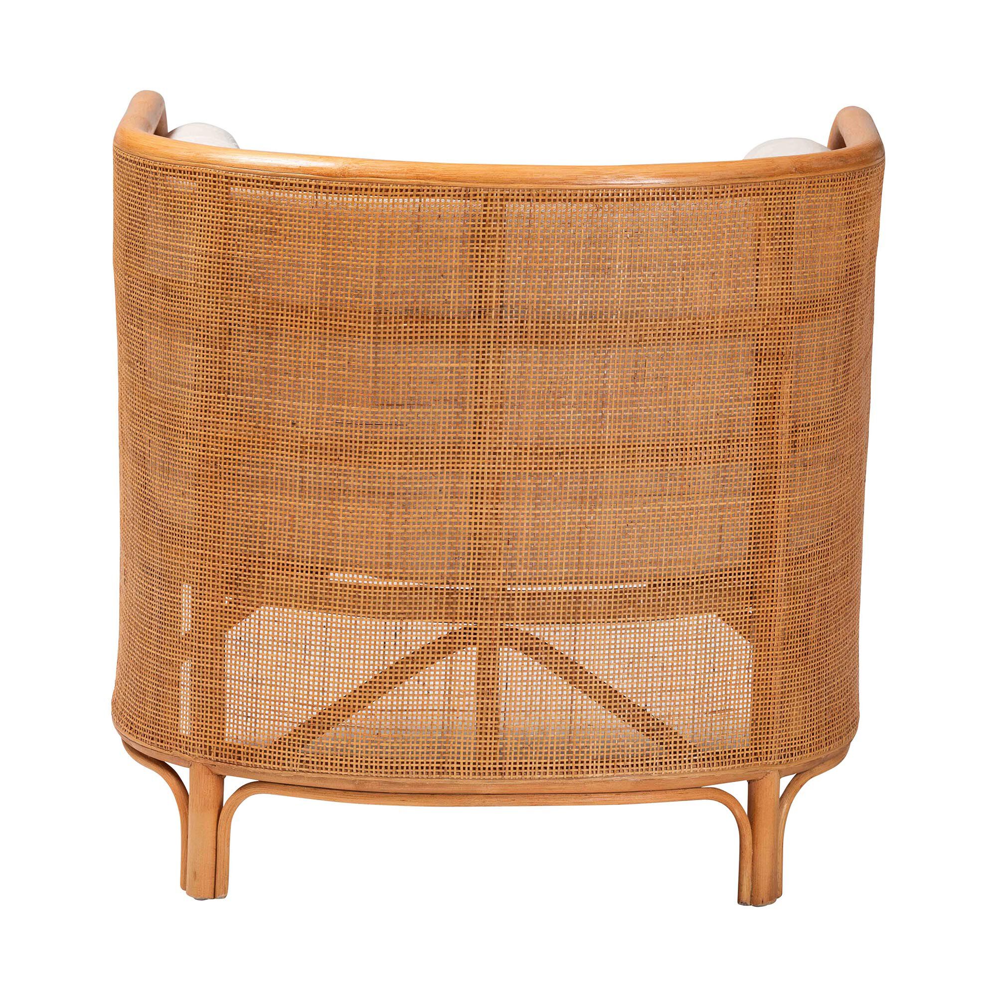 Bandung Bohemian Light Honey Rattan Accent Chair, LIGHT, alternate image number 4
