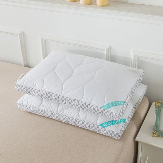 Antimicrobial Quilted Nano Feather Gusseted Pillow Bed Pillow, , alternate image number null