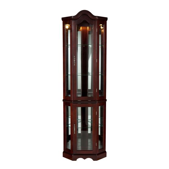 Lighted Corner Curio Cabinet, , on-hover image number null