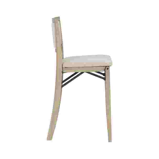 Side view of the grey wash folding bar stool