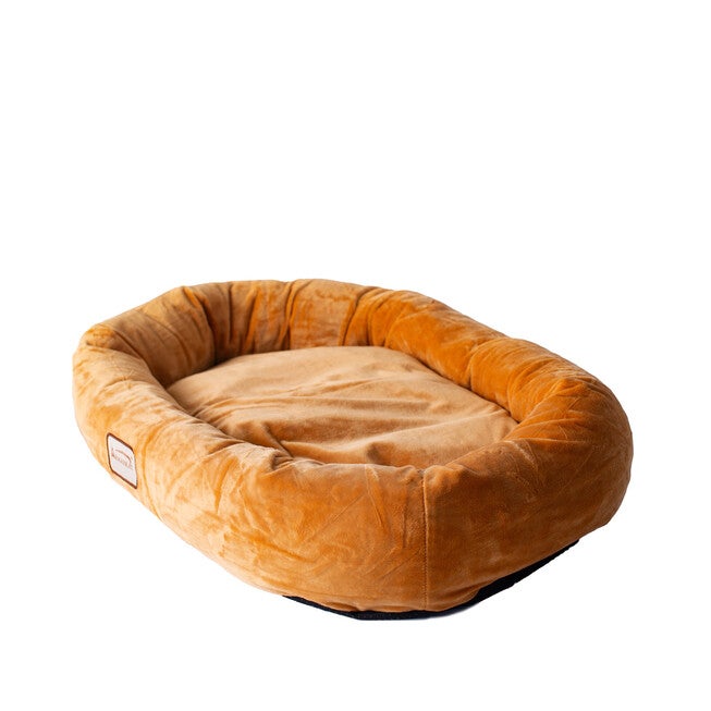 Bolstered Pet Bed and Mat, ultra-soft Dog Bed, Brown, Medium, , alternate image number null